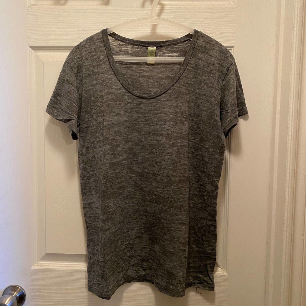 Alternative Apparel Heather Grey Sheer T-Shirt - Large